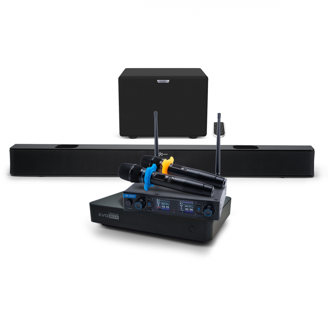 Hi-End караоке-система EVOBOX Premium + EvoSoundBar (саундбар с караоке) в Корсакове
