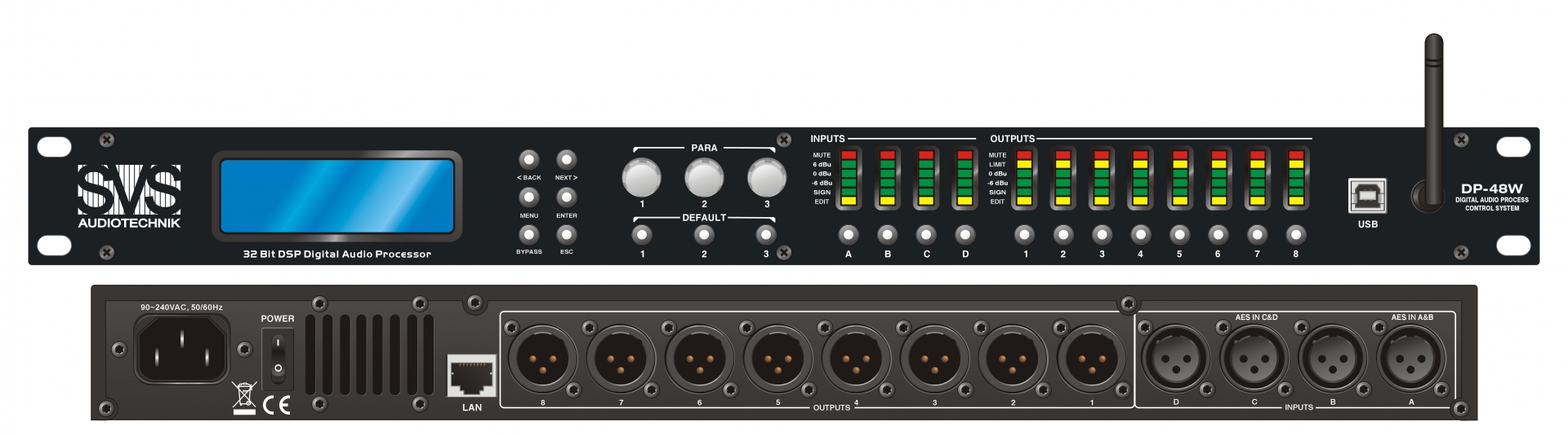 SVS Audiotechnik DP-48W Цифровой процессор: 4 входа 8 выходов в Корсакове