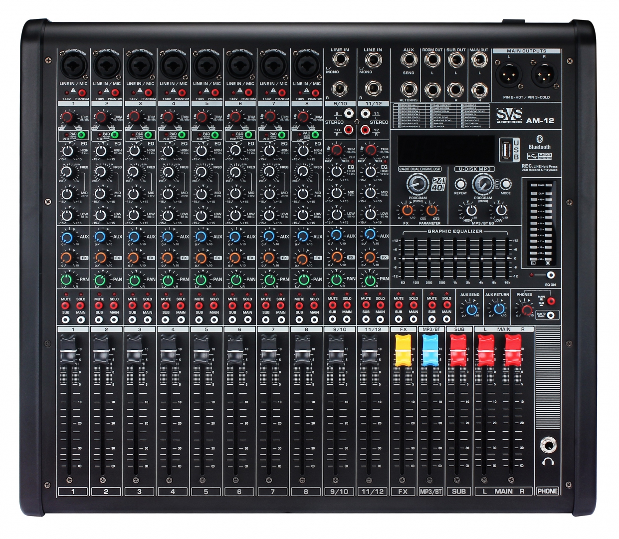 SVS Audiotechnik mixers AM-12 Микшерный пульт аналоговый, 12-канальный в Корсакове