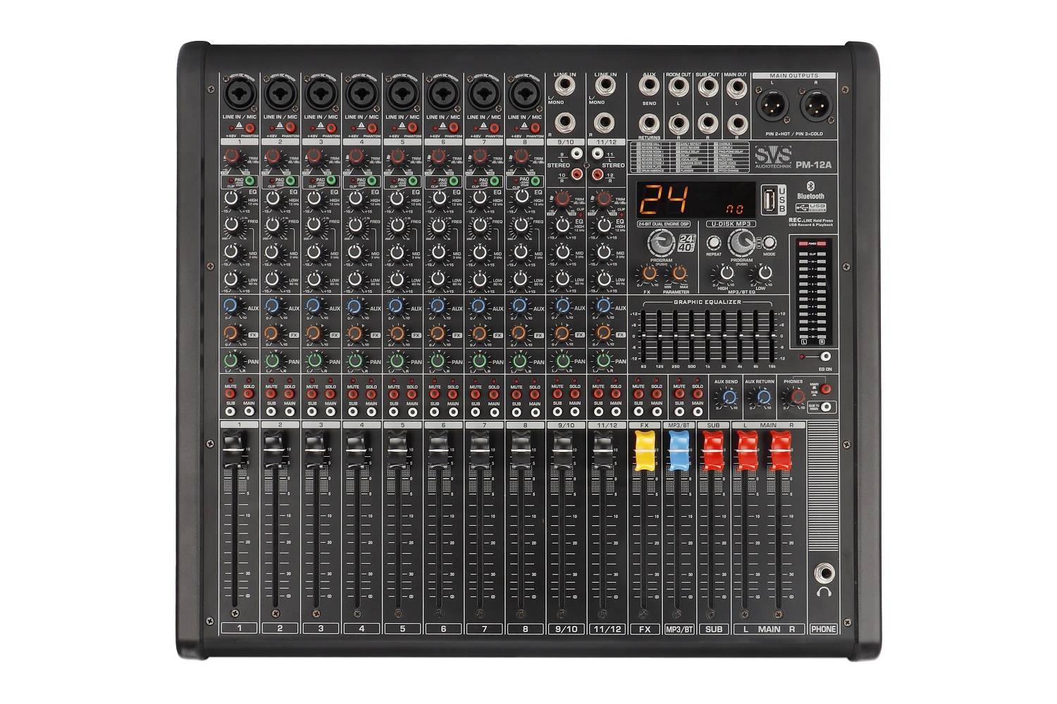 SVS Audiotechnik mixers PM-12A Активный аналоговый микшерный пульт, 12-канальный в Корсакове